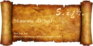 Stasney Ábel névjegykártya